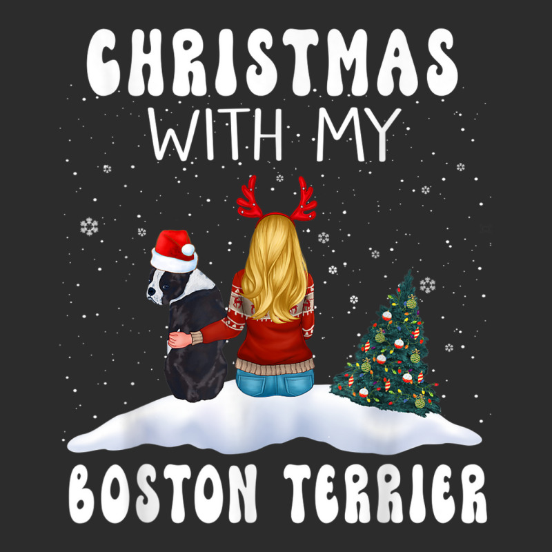 Christmas With My Boston Terrier Dog Puppy Funny X Exclusive T-shirt | Artistshot