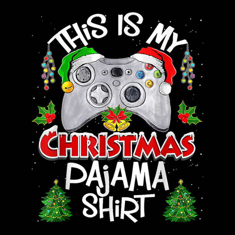 This Is My Christmas Pajama Santa Hat Gamer Video Men's 3/4 Sleeve Pajama Set | Artistshot