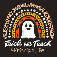 Trick Or Teach Principal Life Halloween Leopard Ra Tank Top | Artistshot