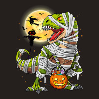 Dinosaur T Rex Mummy Pumpkin With Moon Halloween C Tank Top | Artistshot