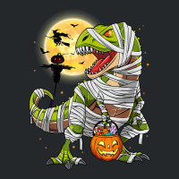 Dinosaur T Rex Mummy Pumpkin With Moon Halloween C Crewneck Sweatshirt | Artistshot