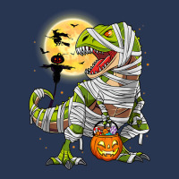 Dinosaur T Rex Mummy Pumpkin With Moon Halloween C Men Denim Jacket | Artistshot