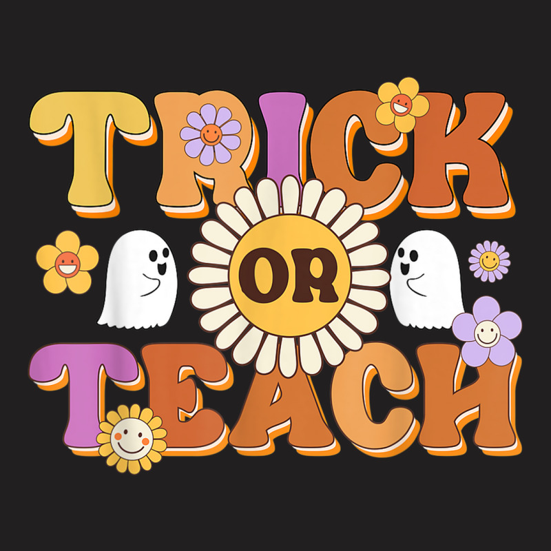 Retro Trick Or Teach Ghost Teacher Halloween Costu T-shirt | Artistshot