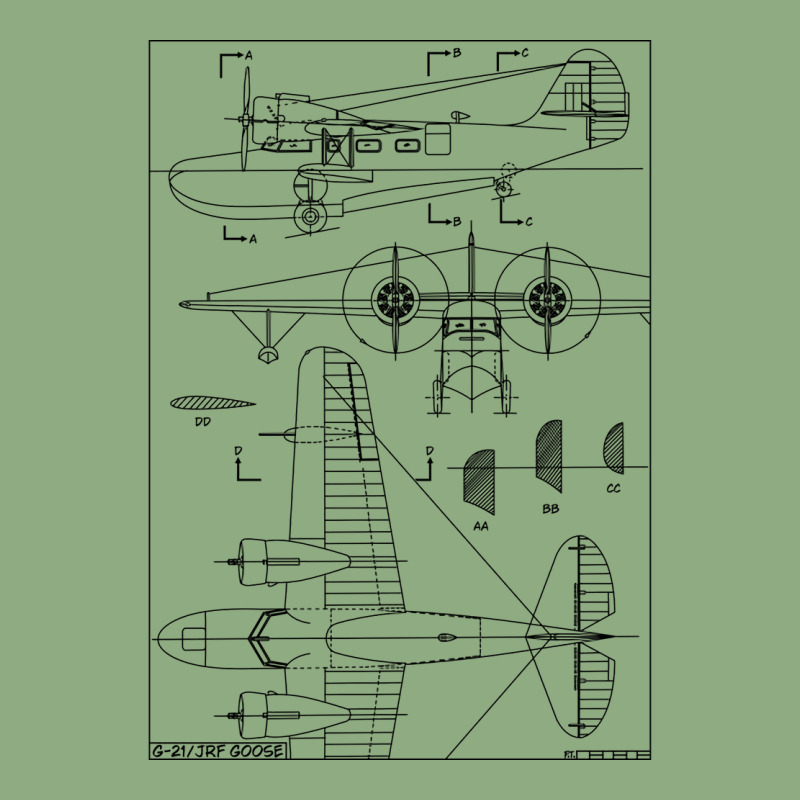 G21 Jrf Goose American Ww2 Amphibious Flying Boat Graphic T-shirt | Artistshot