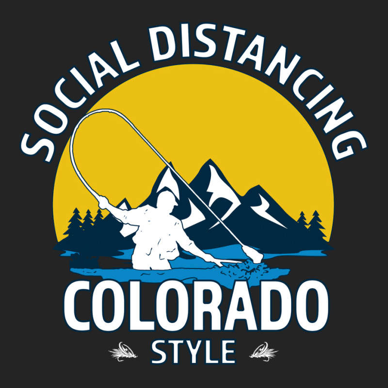 Social Distancing Colorado Style Fly Fishing  Grea 3/4 Sleeve Shirt | Artistshot