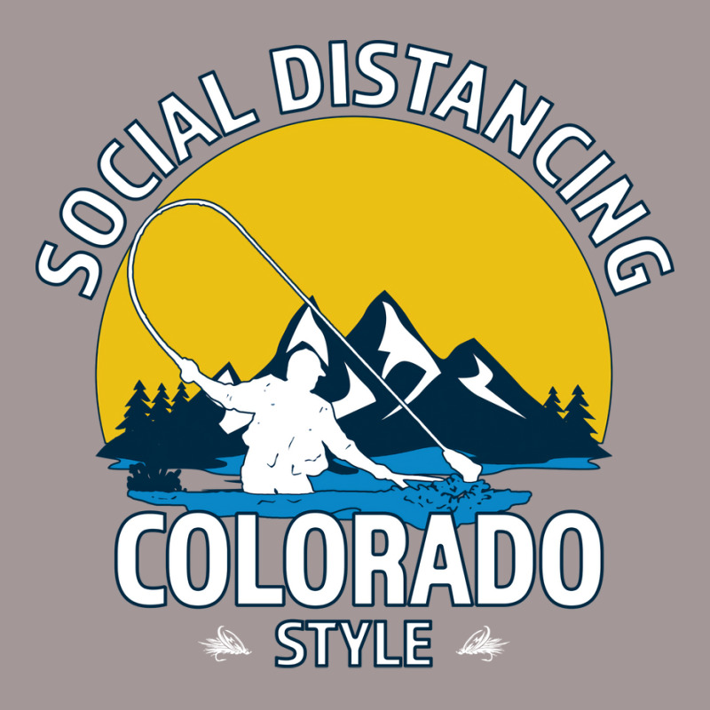 Social Distancing Colorado Style Fly Fishing  Grea Vintage Short | Artistshot