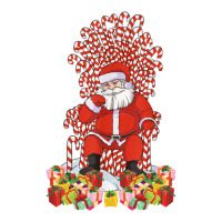 Santa Candy Cane Throne Christmas Santa Men's T-shirt Pajama Set | Artistshot