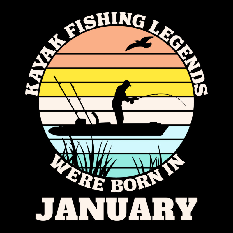 Kayak Fishing Legends Were Born January Cool Lightweight Hoodie | Artistshot