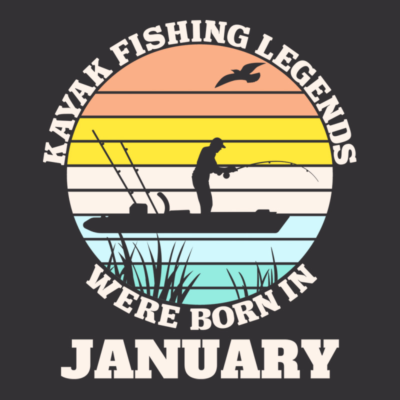 Kayak Fishing Legends Were Born January Cool Vintage Hoodie And Short Set | Artistshot