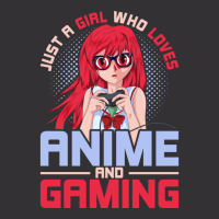 Just A Girl Who Loves Anime And Gaming Music Vintage Hoodie | Artistshot