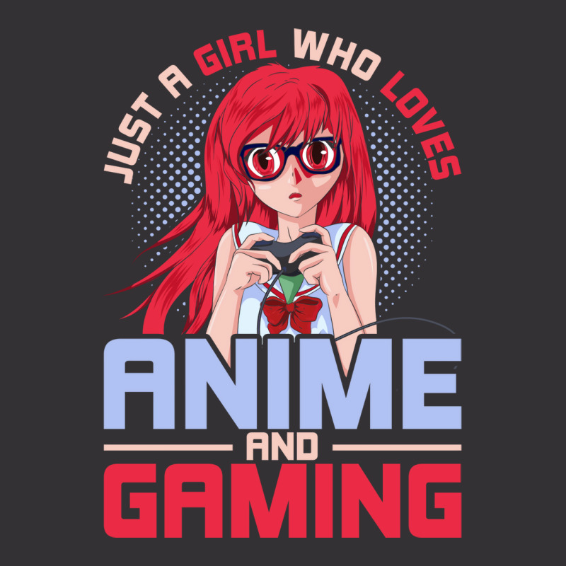 Just A Girl Who Loves Anime And Gaming Music Vintage Hoodie by inkidimerk | Artistshot