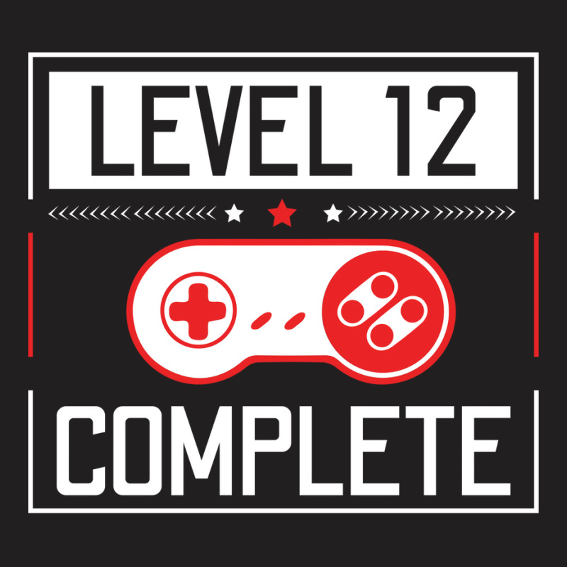 Level 12 Complete 12th Birthday Year Old Gamer Gif T-Shirt by inkidimerk | Artistshot