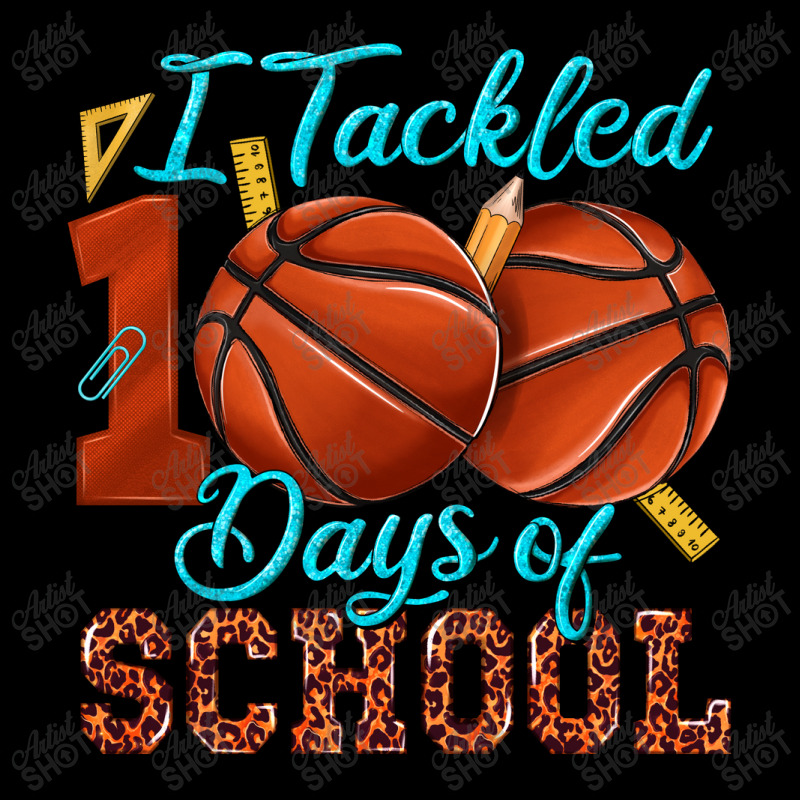 I Tackled 100days Of School Basketball Zipper Hoodie by enoddigitalart@gmail.com | Artistshot