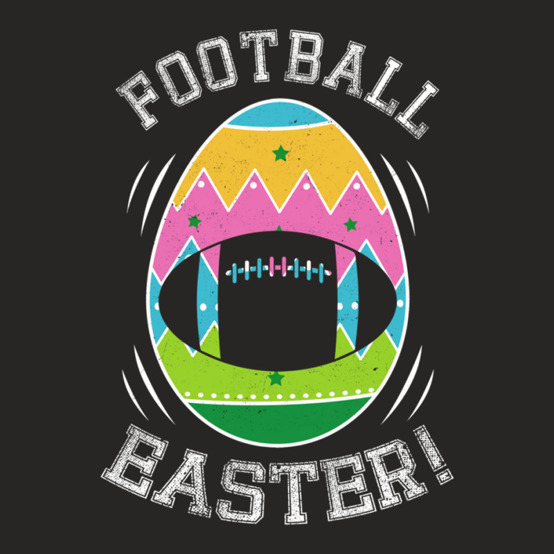 Distressed Egg Football Player Lover Happy Easter  Ladies Fitted T-Shirt by DIANECULERIE | Artistshot