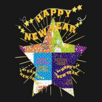 Patchwork New Year Lettering Design Flannel Shirt | Artistshot