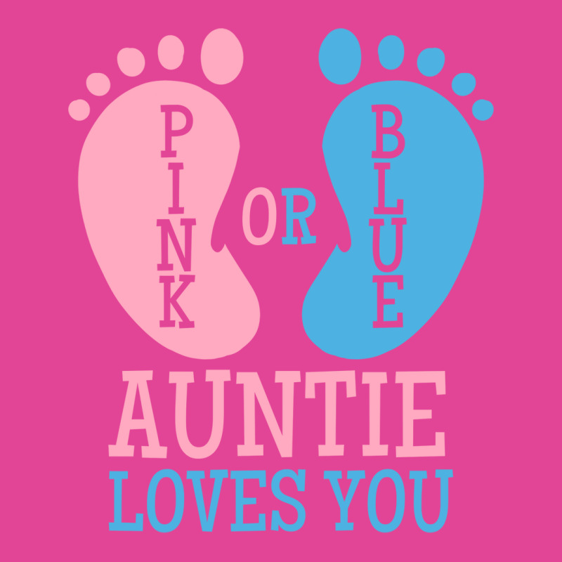 Gender Reveal Auntie Pink Or Blue Nostalgia T-shirt | Artistshot