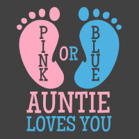 Gender Reveal Auntie Pink Or Blue Nostalgia Vintage T-shirt | Artistshot