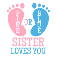 Gender Reveal Sister Pink Or Blue Vintage Sticker | Artistshot