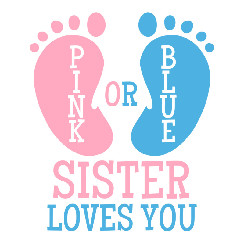 Gender Reveal Sister Pink Or Blue Vintage Sticker | Artistshot