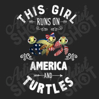 This Girl Runs On America And Turtles American Flag Patriotic 4th Of J Unisex Hoodie | Artistshot