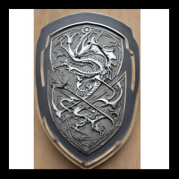 Silver Shield Of Dragons Zipper Hoodie | Artistshot