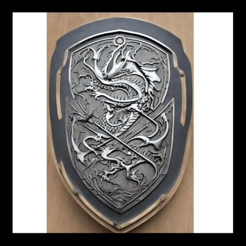 Silver Shield Of Dragons Zipper Hoodie | Artistshot