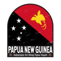 Papua New Guinea Flag Emblem Distressed Vintage Crop Top | Artistshot