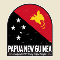 Papua New Guinea Flag Emblem Distressed Vintage Cropped Hoodie | Artistshot