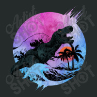 T Rex Waves Women's Triblend Scoop T-shirt | Artistshot