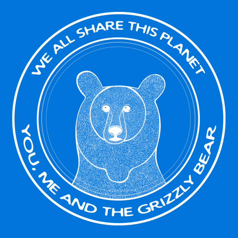 Grizzly Bear We All Share This Planet Dark Colors Graphic T-shirt | Artistshot