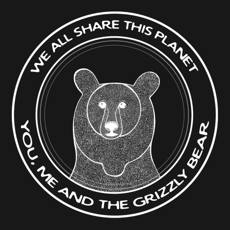 Grizzly Bear We All Share This Planet Dark Colors Flannel Shirt | Artistshot