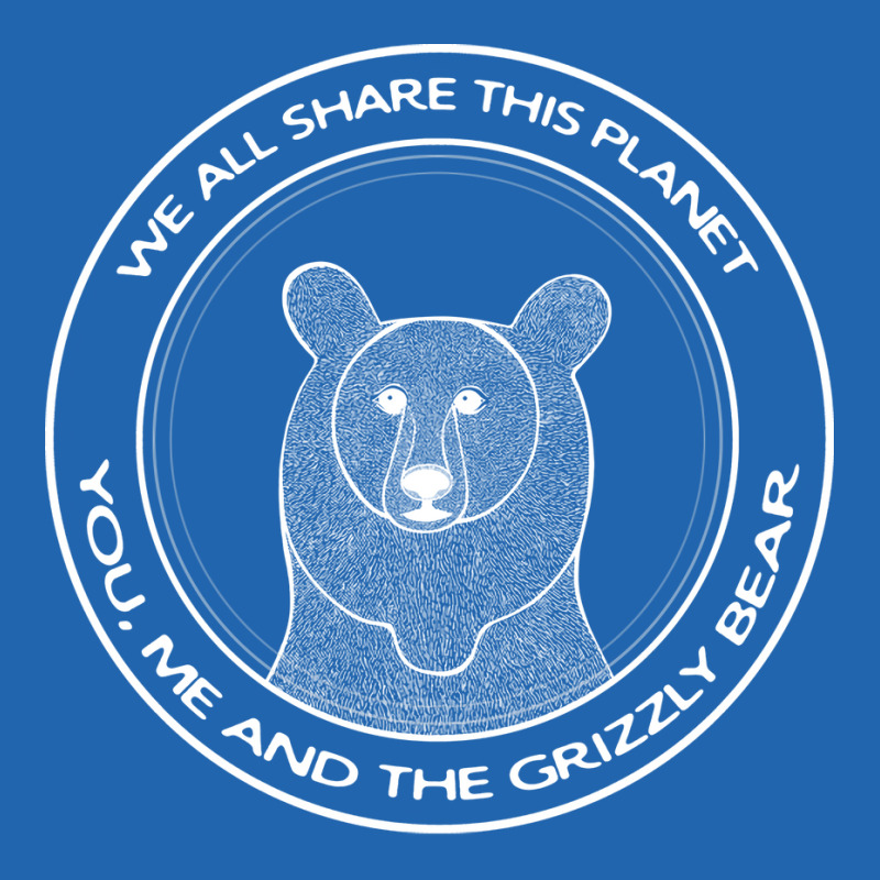 Grizzly Bear We All Share This Planet Dark Colors Pocket T-shirt | Artistshot