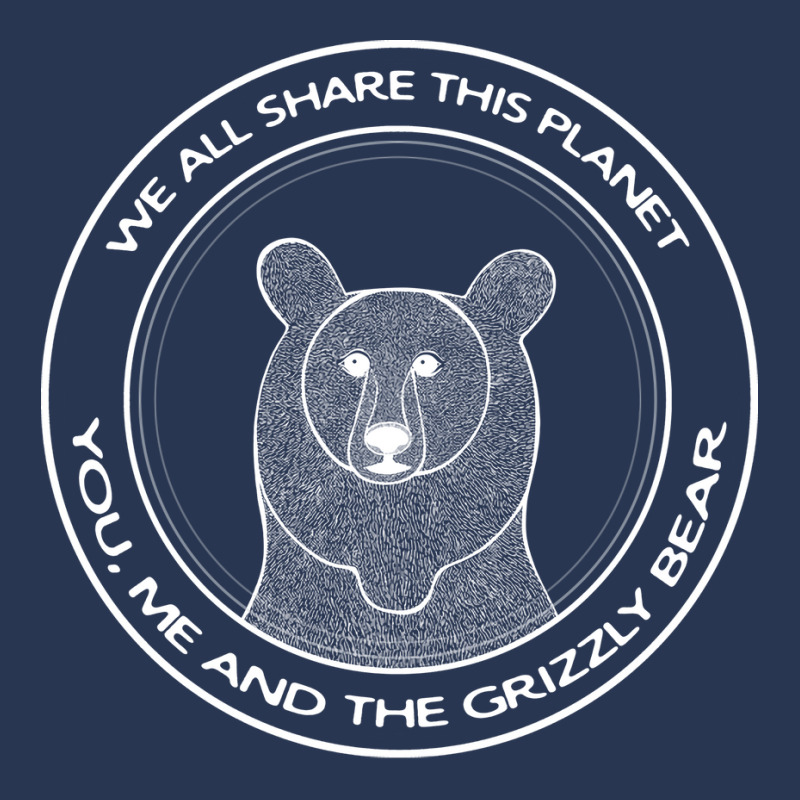 Grizzly Bear We All Share This Planet Dark Colors Men Denim Jacket | Artistshot