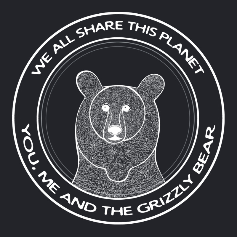 Grizzly Bear We All Share This Planet Dark Colors Lightweight Hoodie | Artistshot