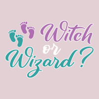 Witch Or Wizard Gender Reveal Party Halloween Cute Ladies Fitted T-shirt | Artistshot