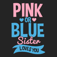 Gender Reveal Sister Pink Or Blue 70s 3/4 Sleeve Shirt | Artistshot