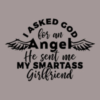 I Asked God For Angel He Sent Me My Smartass Girlf Vintage Short | Artistshot