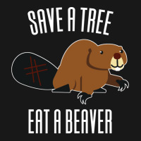 Save A Tree Eat A Beaver Environment Yellow (1) (1 Flannel Shirt | Artistshot