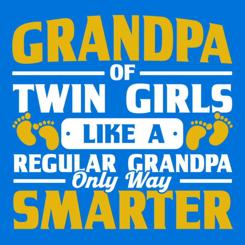 Grandpa Of Twin Girls Way Smarter Grandad Family G Round Patch | Artistshot