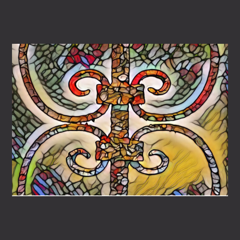 Stained Glass Ironwork Fence Landscape Art Work Ye Vintage Short by dabejahaliwax | Artistshot