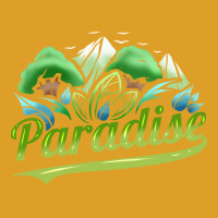 Paradise With Trees And Mountains For Earth Day Tu T-shirt | Artistshot