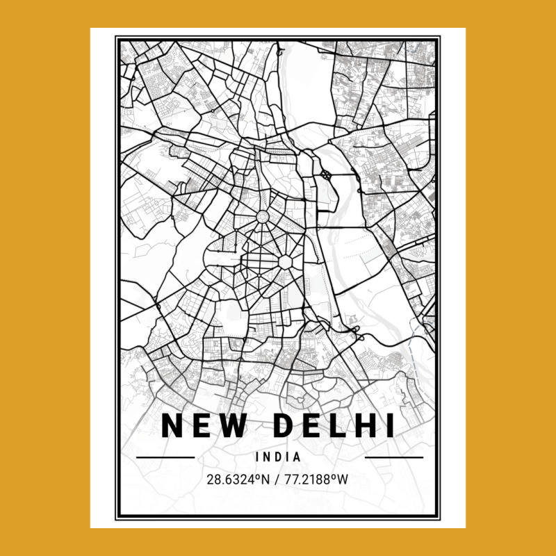 New Delhi City Map T-shirt | Artistshot