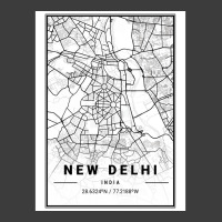 New Delhi City Map Men's Polo Shirt | Artistshot