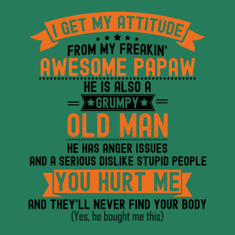 I Get My Attitude From My Freakin Awesome Papaw Gi T-shirt | Artistshot