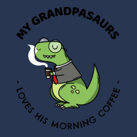 Grandpasaurs Loves His Morning Coffee Vintage Men Denim Jacket | Artistshot