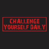 Challenge Yourself Daily Fitness Red 80s T-shirt | Artistshot