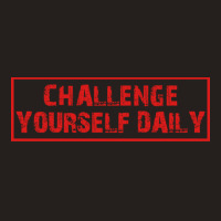 Challenge Yourself Daily Fitness Red 80s Tank Top | Artistshot