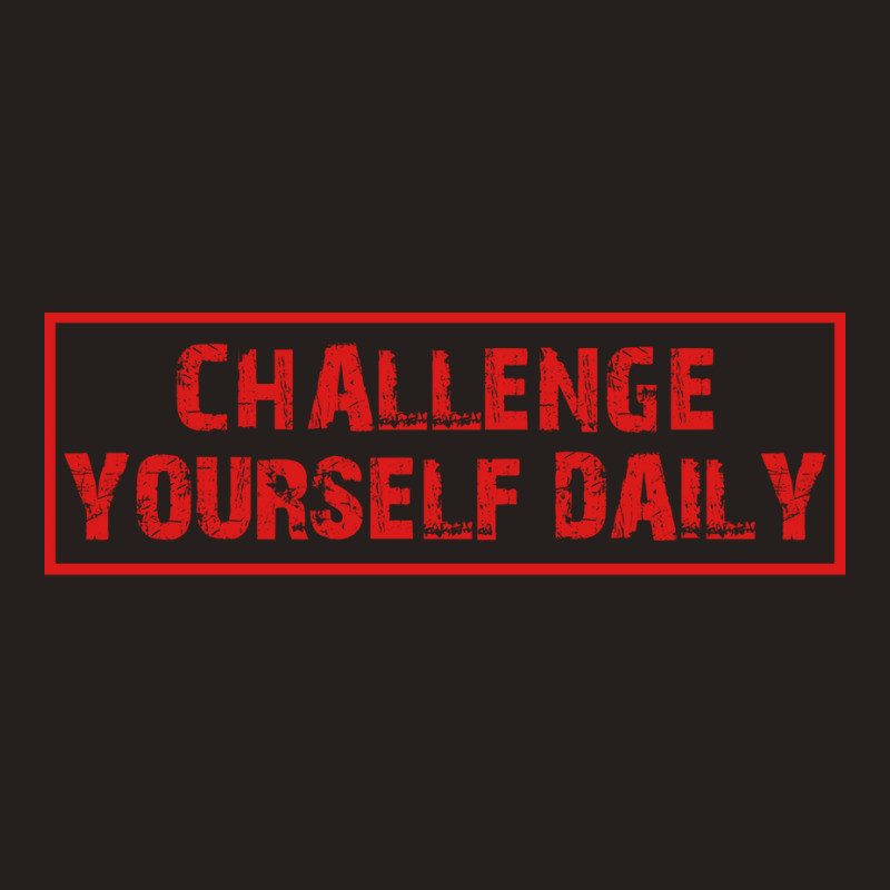 Challenge Yourself Daily Fitness Red 80s Tank Top by mesapehozajc | Artistshot