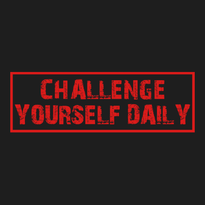 Challenge Yourself Daily Fitness Red 80s Classic T-shirt by mesapehozajc | Artistshot