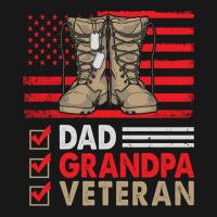 Dad Grandpa Veteran Vintage Favorite Holiday Veter Flannel Shirt | Artistshot